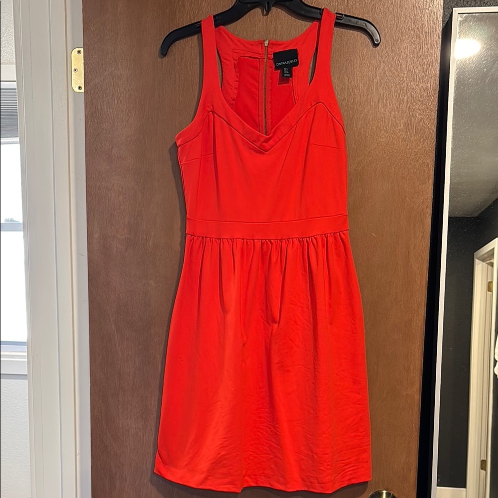 Cynthia Rowley Poppy Red Sleeveless Dress with pockets
